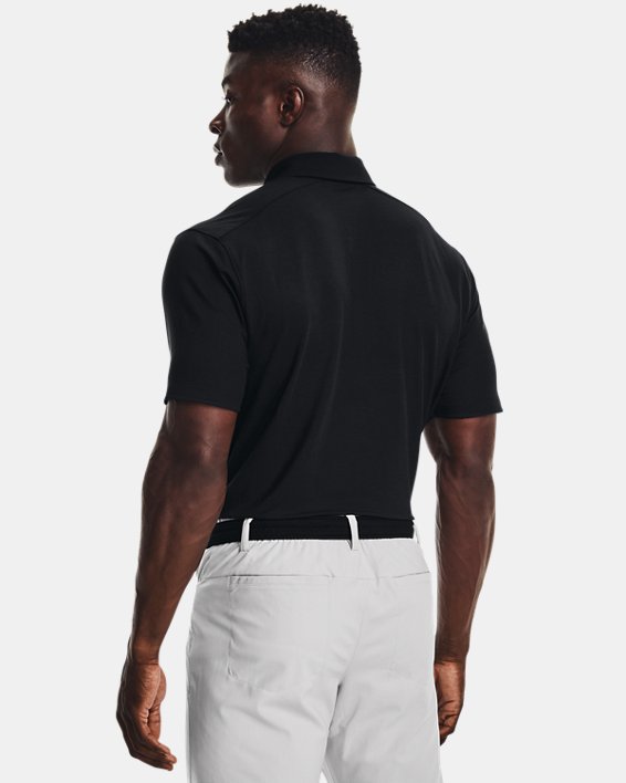 Men's UA Luxe Polo, Black, pdpMainDesktop image number 1